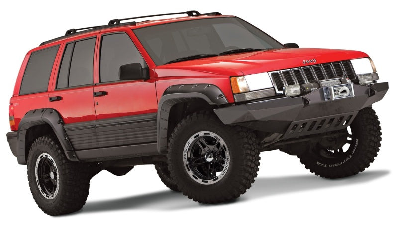 Bushwacker 10916-07 93-98 Jeep Grand Cherokee Cutout Style Flares 4pc - Black