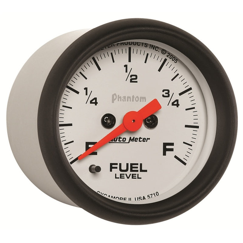 AutoMeter 5710 Autometer Phantom 52mm Full Sweep Electronic Fuel Level Programmable Empty-Full Range
