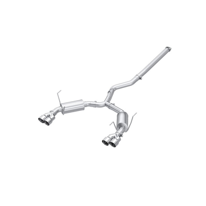 MBRP S4807304 2022+ Subaru WRX 3in Cat-Back Dual Split Rear Quad Tips Street Profile Exhaust