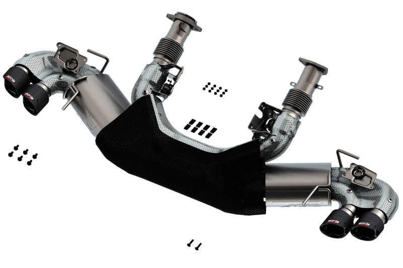 Borla 140839CF 2020 Chevrolet Corvette C8 6.2L ATAK 3in Exhaust System Dual Round Angle Cut Carbon Fiber Tips