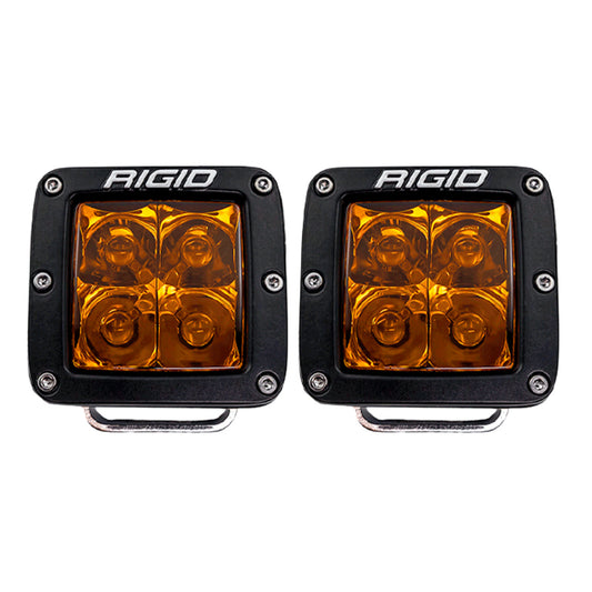Rigid Industries 20252 D-Series Spot w/ Amber PRO Lens (Pair)