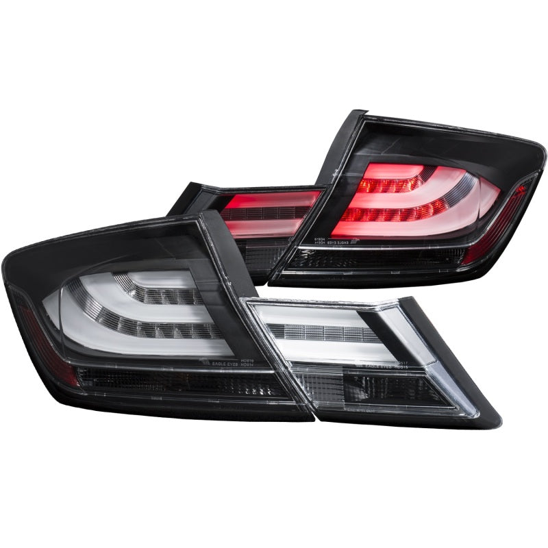 ANZO 321323 2013-2015 Honda Civic LED Taillights Black