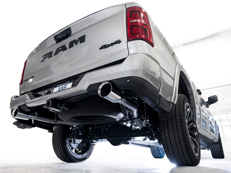 AWE Tuning 3015-32530 AWE 25+ RAM 1500 3.0TT 0FG Catback Touring Exhaust - Chrome Silver Tips