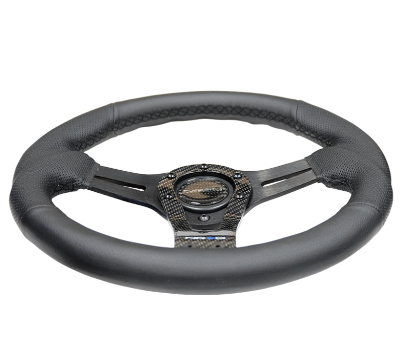 NRG RST-002RCF Reinforced Steering Wheel (320mm) w/Carbon Center Spoke