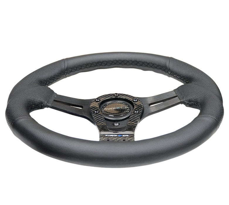 NRG RST-002RCF Reinforced Steering Wheel (320mm) w/Carbon Center Spoke