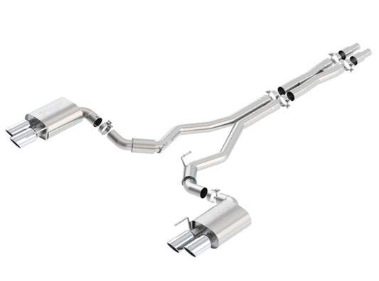 Borla 140745 2018 Ford Mustang GT 5.0L AT/MT (w/o Valves) S-Type 3in Cat-Back Exhaust w/Polished Tips