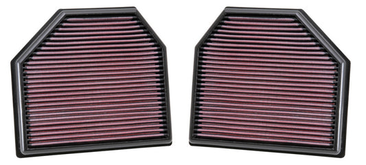 K&N Engineering 33-2488 K&N Replacement Air Filter for 11-14 BMW M5/M6 4.4L V8 / 2015 M4/M3 3.0L I6 (2 per box)