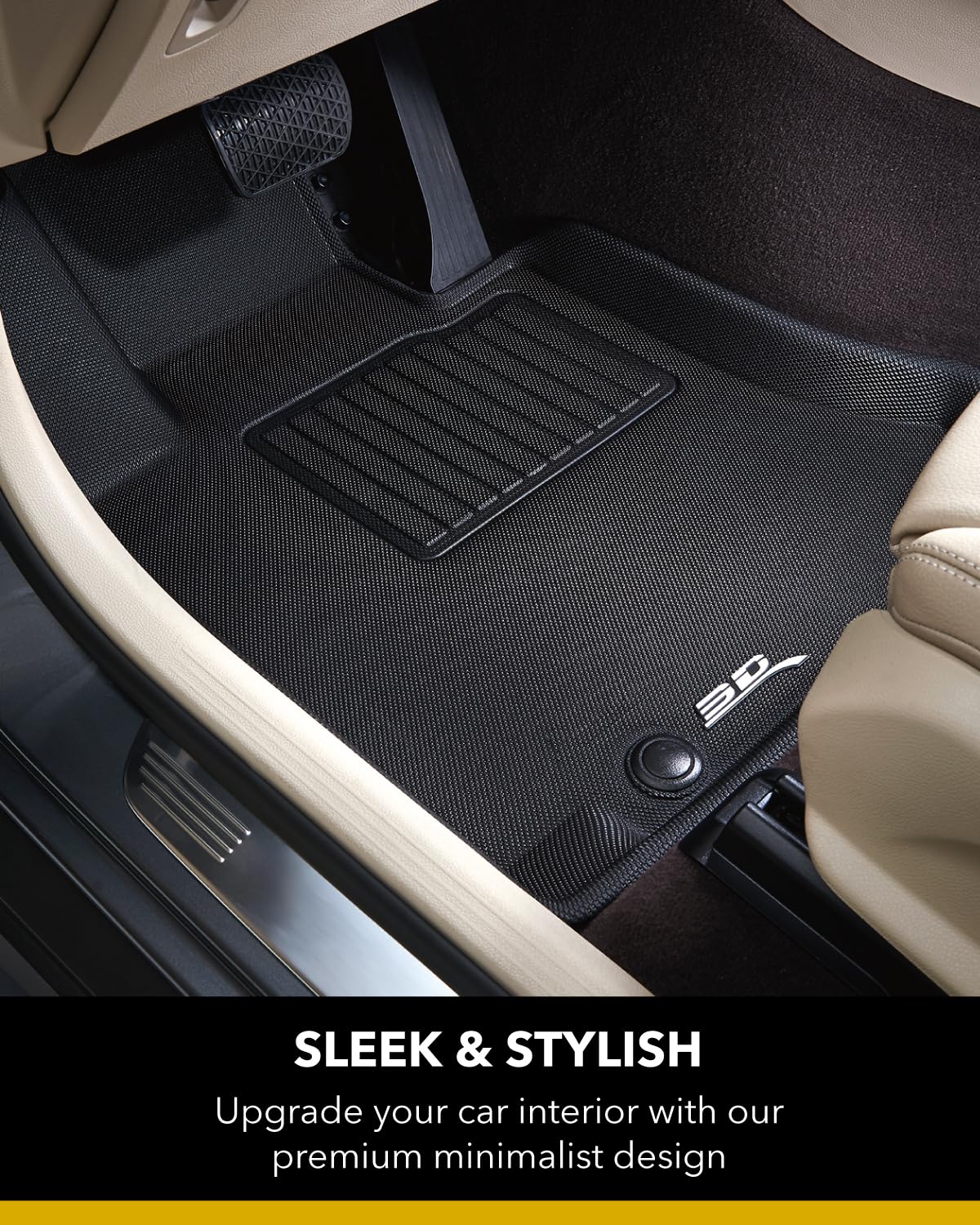3D MAXpider L1AD04001509 2017-2020 Audi Q7/Q8 Kagu 1st 2nd Row Floormats - Black