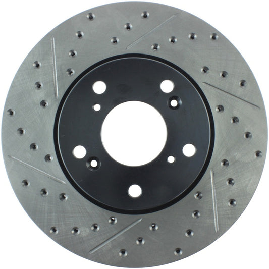 Stoptech 127.40036R StopTech 06-08 Civic GX / 02-04 CR-V / 98-02 Honda Accord V6 / 03-07 Accord 4 cyl/V6 MT Slotted & D