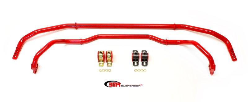 BMR Suspension SB039R BMR 13-15 5th Gen Camaro Front & Rear Sway Bar Kit w/ Bushings - Red