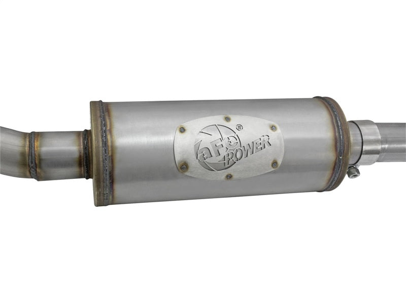 aFe 49-48056-B Rebel Series CB 2.5in Dual Center Exit SS Exhaust w/ Black Tips 07-15 Jeep Wrangler 3.6L/3.8L V6