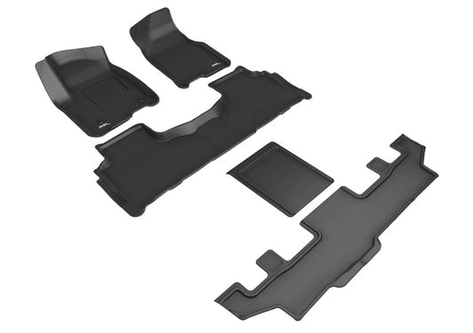 3D MAXpider L1GM02901509 21-24 GMC Yukon Xl 7-Seat Kagu Black R1 R2 R3