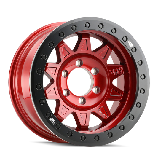 Dirty Life 9302-7973R14 9302 Roadkill Race 17x9/5x127 BP/-14mm Offset/71.5mm Hub Crimson Candy Red Wheel Beadlock