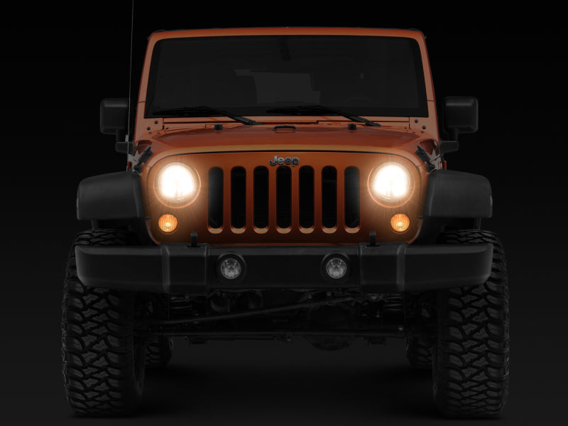 Raxiom J121871 07-18 Jeep Wrangler JK LED Halo Headlights- Chrome Housing (Clear Lens)