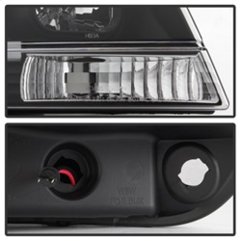 SPYDER 5085221 Spyder 99-04 Jeep Grand Cherokee Projector Headlights - Light Bar DRL LED - Black