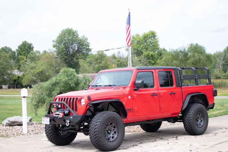 Fishbone Offroad FB21219 20+ Jeep Gladiator Bed Rack Full Tackle Rack - Black Powdercoat