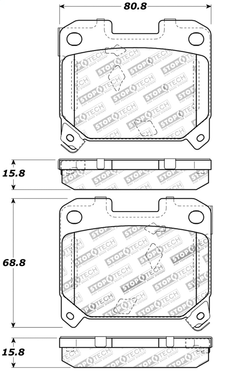 Stoptech 309.06300 StopTech Performance 5/93-98 Toyota Supra Turbo Rear Brake Pads