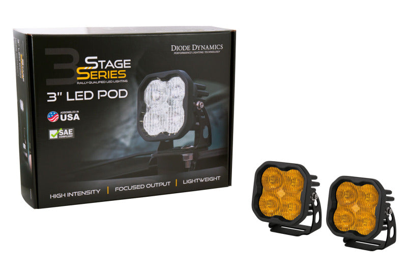 Diode Dynamics DD6971P SS3 Max ABL - Yellow Driving Standard (Pair)