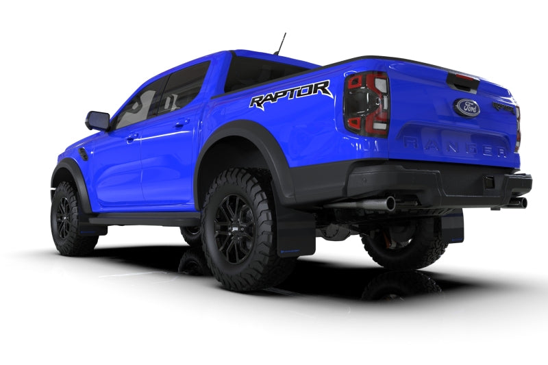 Rally Armor MF123-UR-BLK-BL 23-25 Ford Ranger Raptor Black UR Mud Flap Blue Logo