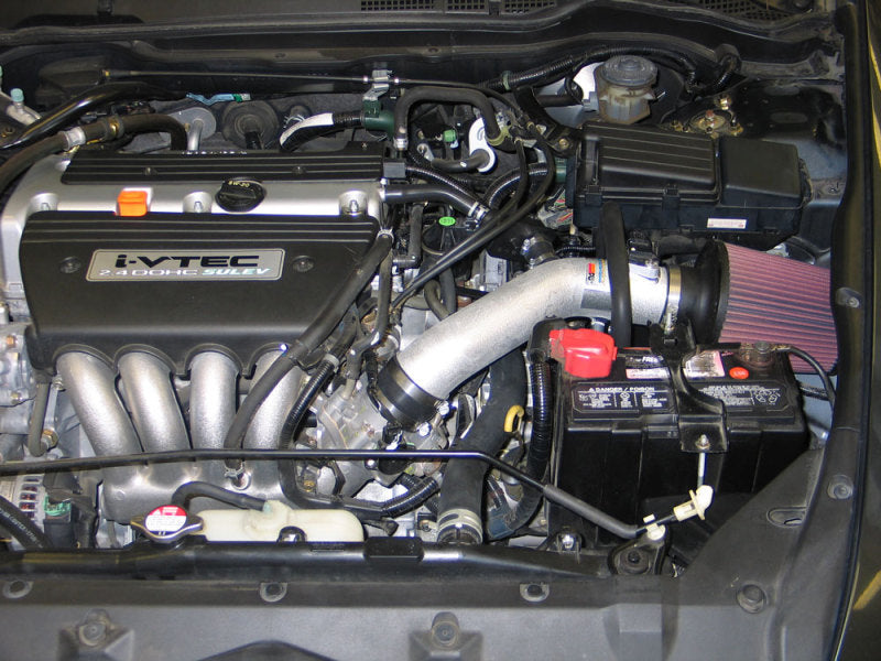 K&N Engineering 69-1209TS K&N 05-07 Honda Accord L4-2.4L Silver Typhoon Short RAM Intake