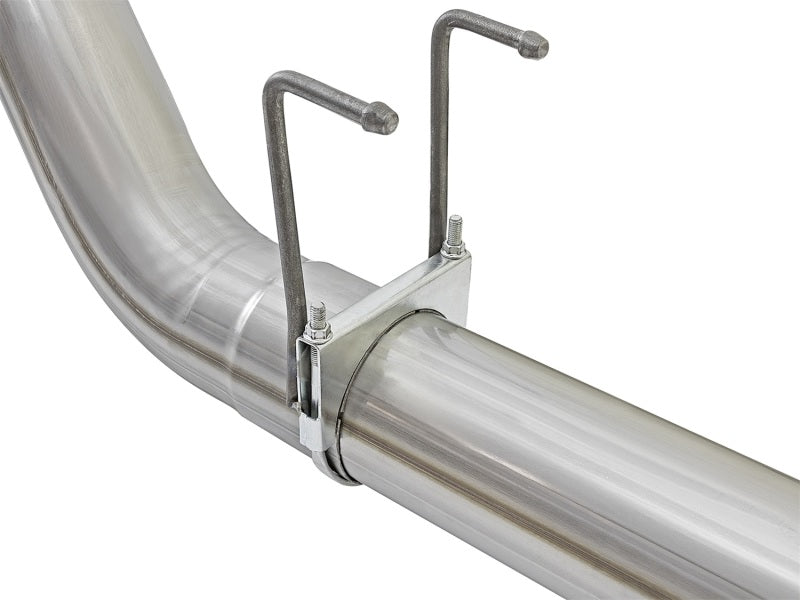 aFe 49-03090-B ATLAS 5in DPF-Back Alum Steel Exhaust System w/Black Tip 2017 Ford Diesel Trucks V8-6.7L (td)