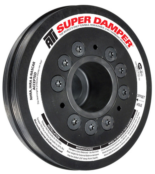 ATI ATI918251 Damper - 6.78in - Alum - (2) 4 Grv - Mitsubishi Eclipse - 4G63 w/Integral Lower Cam Drive