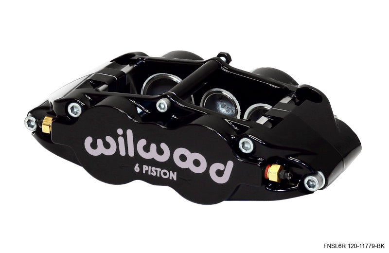 Wilwood 120-11779-BK Caliper-Narrow Superlite 6R-LH - Black 1.62/1.12/1.12in Pistons 1.25in Disc