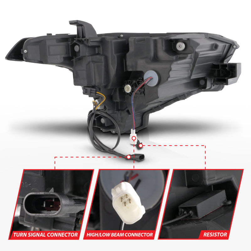 ANZO 111599X-L 22-24 Toyota Tundra (w/Factory LED Refl.) Z-Series Full LED Proj Headlights - Driver Side ONLY