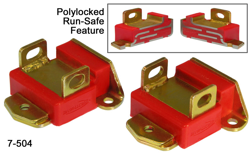 Prothane 7-504 GM Motor Mounts - Type A Short - Red