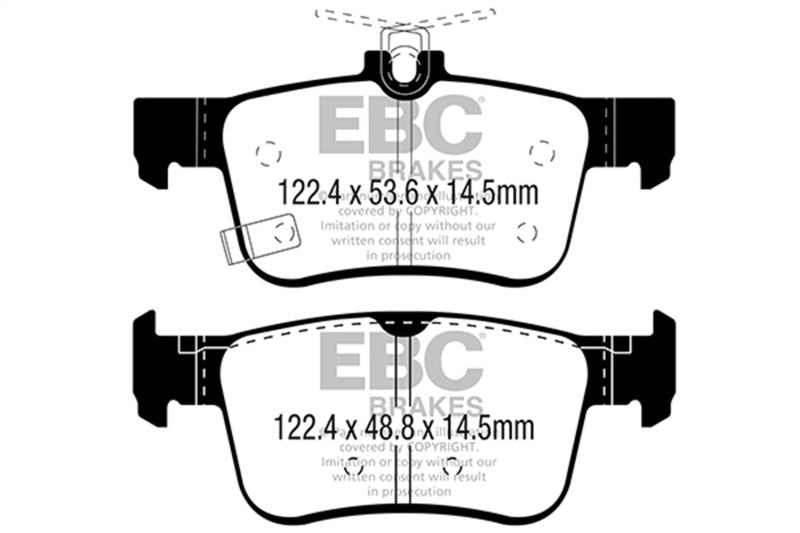 EBC DP42301R 16-18 Honda Civic Yellowstuff Rear Brake Pads