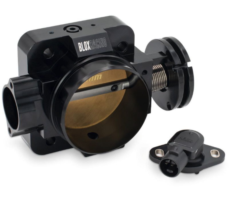 BLOX Racing BXIM-00205-BK-V2 Honda B/D/H/F Series Engines 76mm Black Billet Throttle Body V2