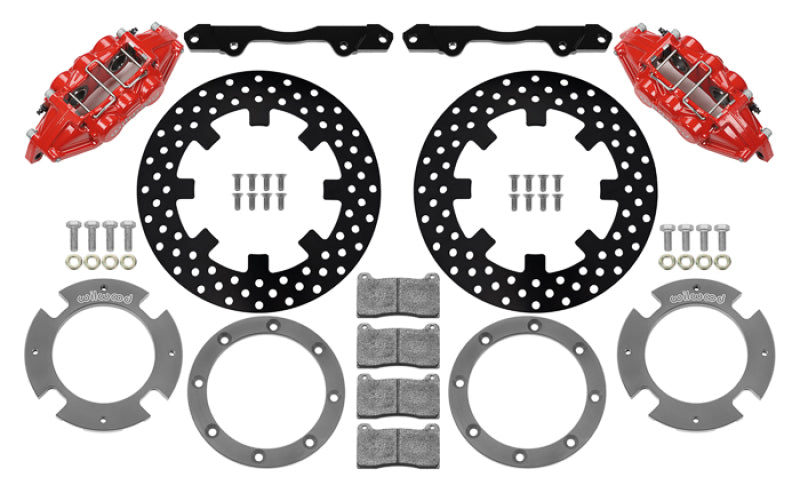 Wilwood 140-16629-DR 17-21 Can-Am X3RS Red 6-Piston Rear Kit 11.25in - Drilled Rotors