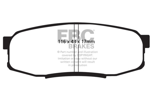 EBC DP51816NDX 08-21 Toyota Land Cruiser 5.7L (150mm PCD) Bluestuff Brake Pads