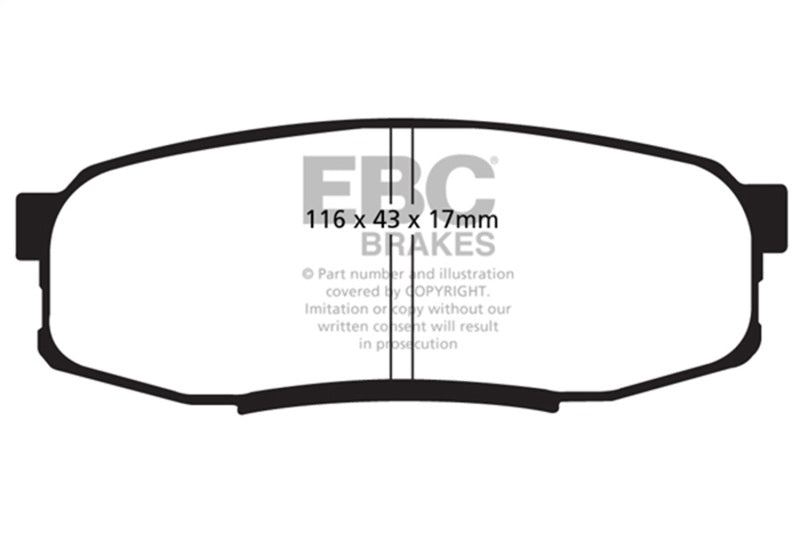 EBC DP41816R 08+ Lexus LX570 5.7 Yellowstuff Rear Brake Pads
