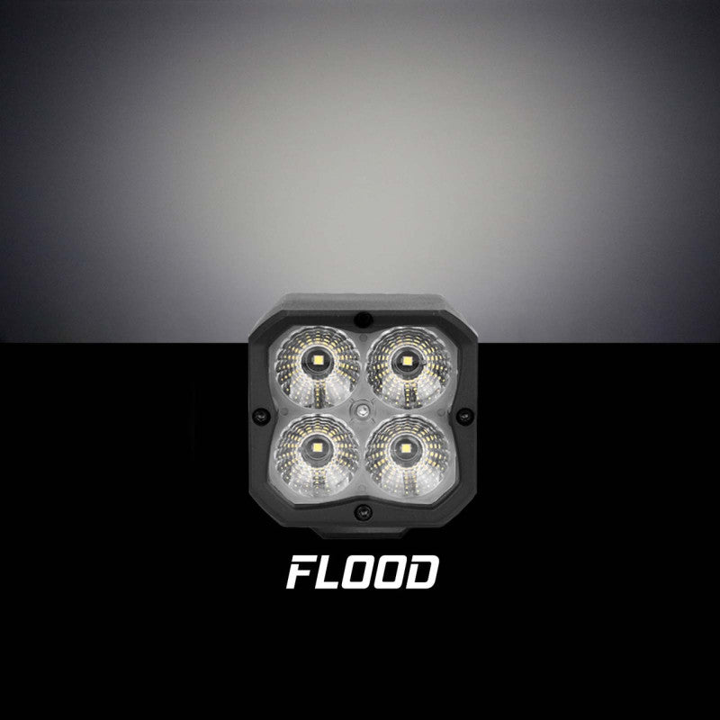 XKGLOW XK065001-FL-KIT XK Glow XKchrome 20w LED Cube Light w/ RGB Accent Light Kit w/ Controller- Flood Beam 2pc