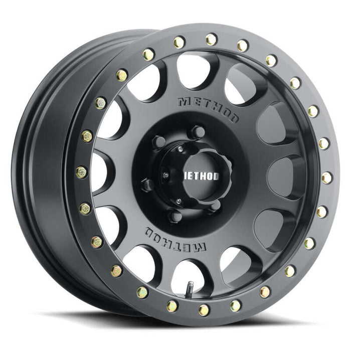 Method Wheels MR10579080538B Method MR105 V3 Beadlock 17x9 -38mm Offset 8x6.5 130.81mm CB Matte Black Wheel w/ BH-H24125