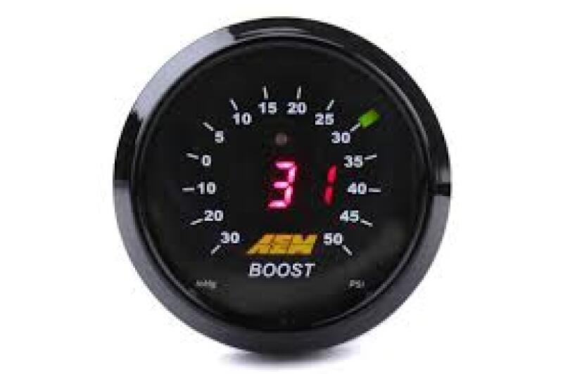 AEM 30-4408 52mm Boost Digital Gauge -30-50psi