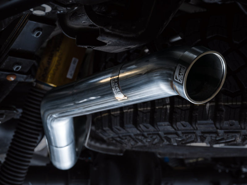 AWE Tuning 3015-31972 22-23 GMC Sierra 1500 AT4X 6.2L 0FG Catback Split Dual (Flat Bumper) - Bashguard(No Tips)