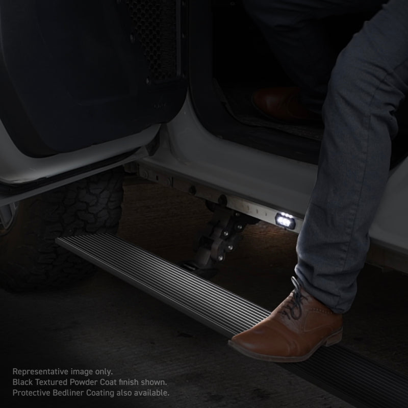 Go Rhino 20412974T RealTruck 21-24 Ford Bronco 4dr VoltStep Electric Running Board Kit (No Drill) - Bedliner Coating