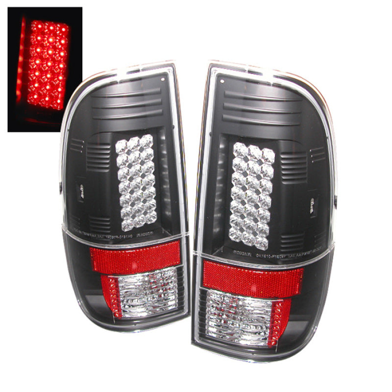 SPYDER 5003898 Spyder Ford Super Duty 08-15 LED Tail Lights Black ALT-YD-FS07-LED-BK