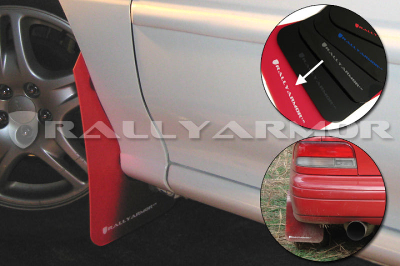 Rally Armor MF2-UR-RD/WH 93-01 Subaru Impreza RS Red UR Mud Flap w/ White Logo