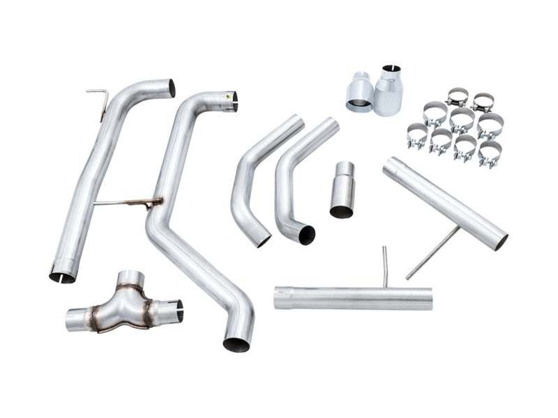 AWE Tuning 3020-22034 18-21 Volkswagen Jetta GLI Mk7 Track Edition Exhaust - Chrome Silver Tips (Fits OEM DP)