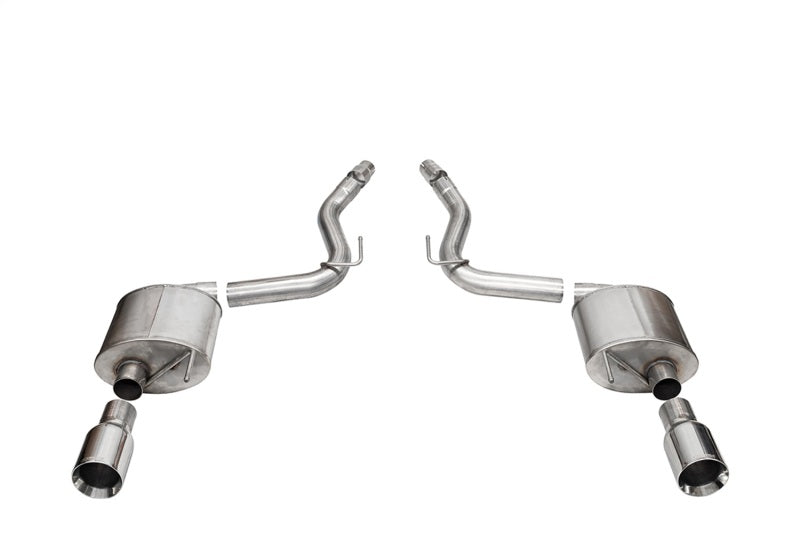 CORSA Performance 21257 Corsa 2024 rd Mustang GT Touring Axle-Back Ex.Sys 3.0in Dual Rear Exit w/4.5in Straight CutTips
