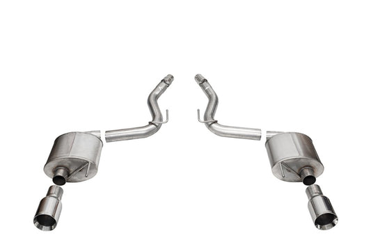 CORSA Performance 21257 Corsa 24+ Ford Mustang GT Touring Axle-Back Ex.Sys 3.0in Dual Rear Exit w/4.5in Straight Cut Tips
