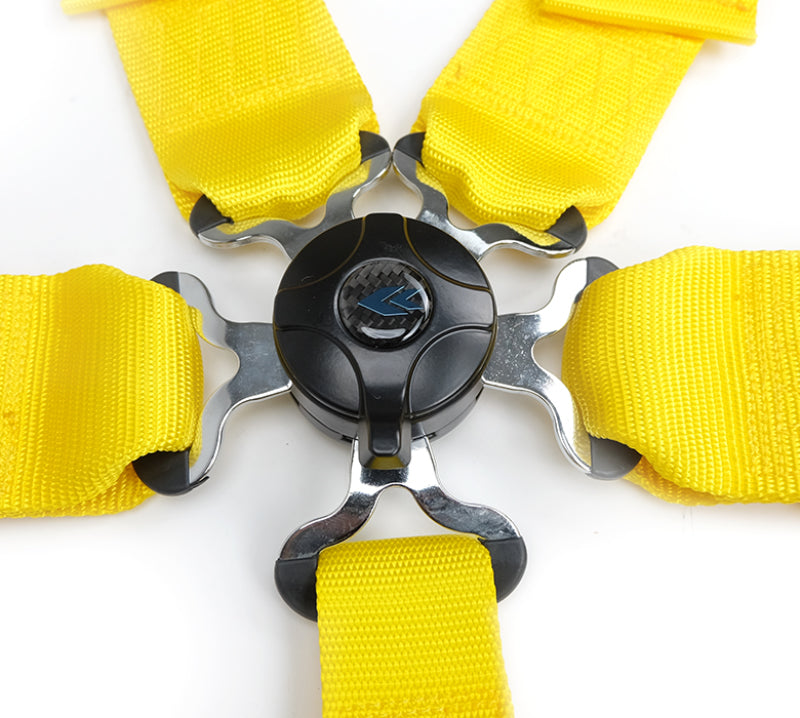 NRG SBH-B6PCYL 5PT 3in. Seat Belt Harness / Cam Lock - Yellow