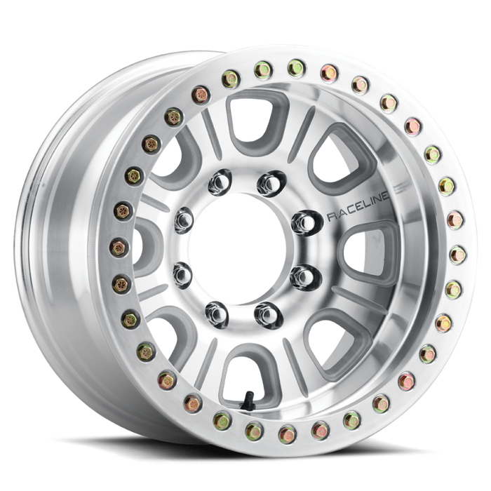 Raceline RT233-79581-32 RT233 Monster 17x9.5in / 8x170 BP / -32mm Offset / 130.81mm Bore - Machined Beadlock Wheel