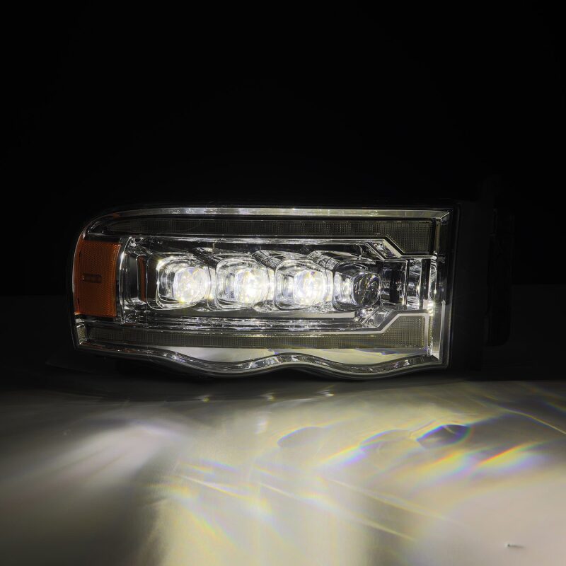 AlphaRex 880565 02-05 Dodge RAM 1500 NOVA LED Proj Headlights Plank Style Chrome w/Activ Light/Seq Signal