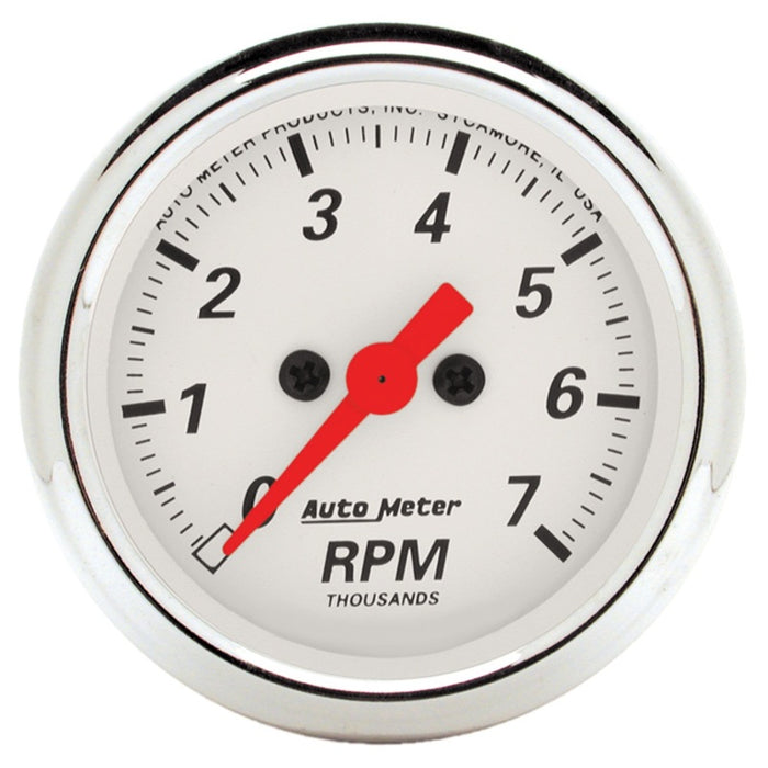 AutoMeter 1397 Autometer Arctic White 2-1/16in 7k RPM In-Dash Tachometer