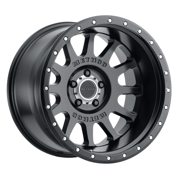 Method Wheels MR60521050524N Method MR605 NV 20x10 -24mm Offset 5x5 71.5mm CB Matte Black Wheel