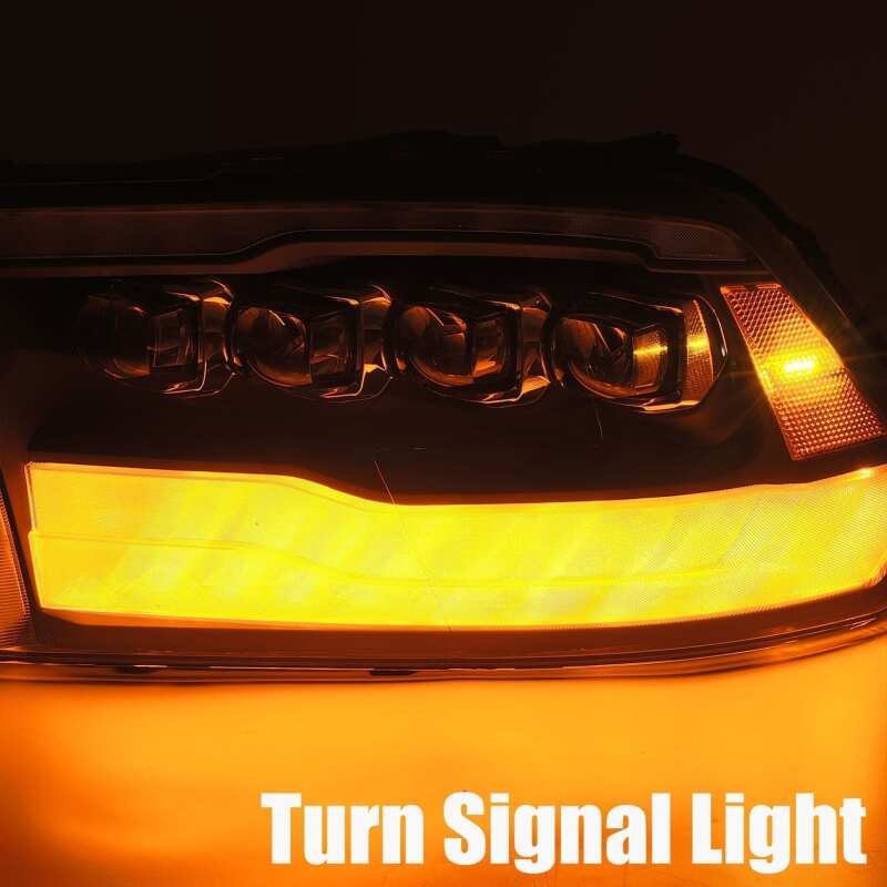 AlphaRex 880541 09-18 Dodge RAM 1500HD NOVA LED Projector Headlights Plank Style Design Alpha Black w/DRL